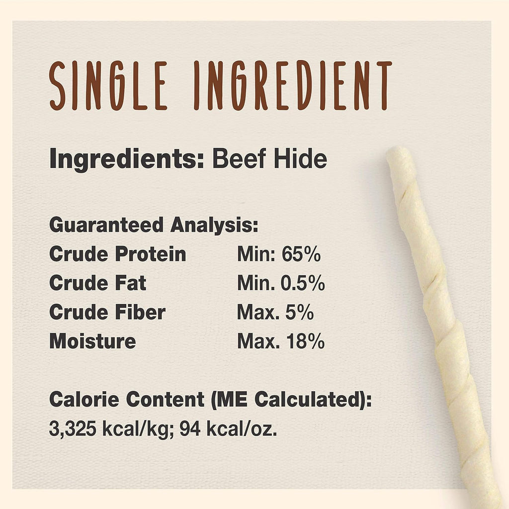 Premium Grade Beef Hide Twist Sticks Dog Chews, 34 Count, 5"