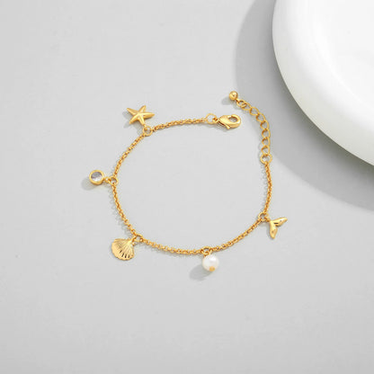 European and American Cross-Border Fashion Personalized Ocean Necklace Summer Bracelet Women'S Exquisite New Gift Jewelry High-End Bracelet