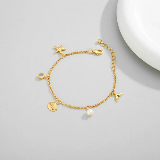 European and American Cross-Border Fashion Personalized Ocean Necklace Summer Bracelet Women'S Exquisite New Gift Jewelry High-End Bracelet