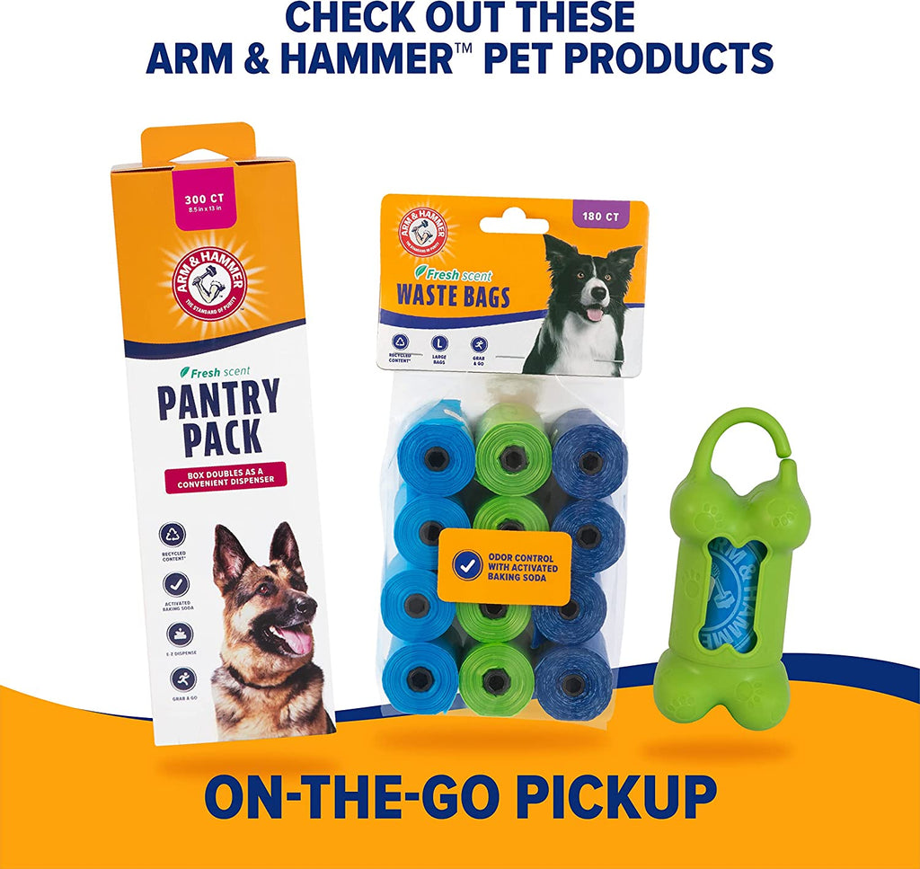 Swivel Bin & Rake Dog Pooper Scooper, Includes 2 Waste Bags