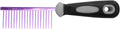 Professional Anti-Static Dog, Cat, Pet Comb for Grooming, Steel Pins, Coarse Tooth Spacing, Candy Purple (PF0671)