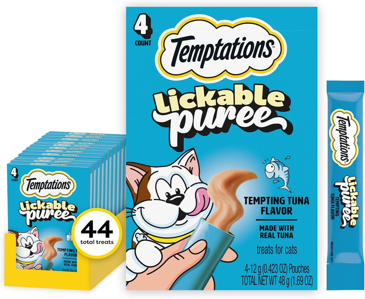 Creamy Puree Lickable Cat Treats, Tuna, 4 Count, 11 Pack