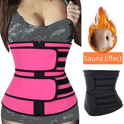 Women Waist Trainer Cincher Corset Tummy Control Workout Sweat Band Slimmer Belly Belt Weight Loss Sports Girdle