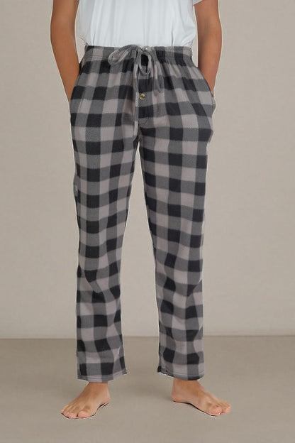 3 Pack Boys' Fleece Pajama Pants Sleepwear Pjs Kids Teens Bottoms Pockets