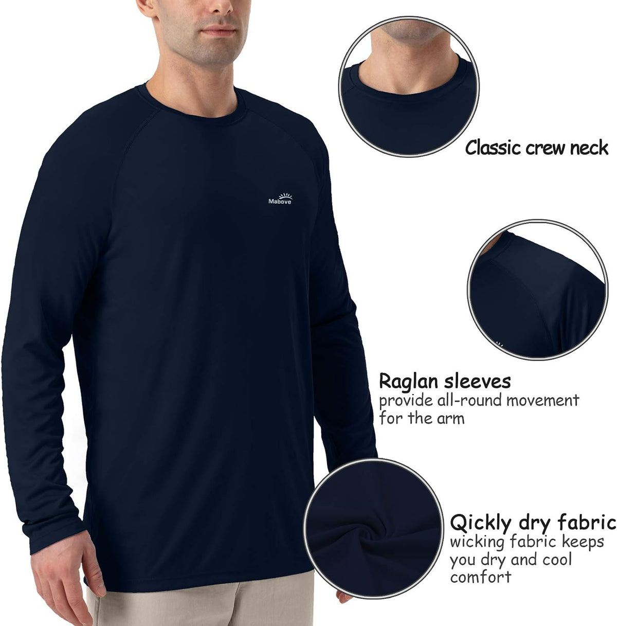 Men'S 2 Pack Shirts UPF 50+ Sun UV Protection Long Sleeve Shirts for Fishing Running Hiking Outdoor (Blueblack,Xxxl)