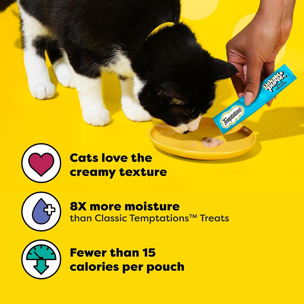 Creamy Puree Lickable Cat Treats, Tuna, 4 Count, 11 Pack
