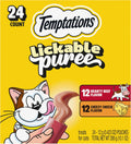 Creamy Puree Lickable Cat Treats, Beef Liver & Cheese, 24 Count