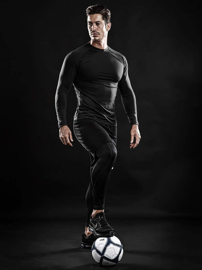 4, 3, 2 or 1 Pack Men'S Compression Shirts Top Long Sleeve Sports Baselayer Workout Running Athletic Active
