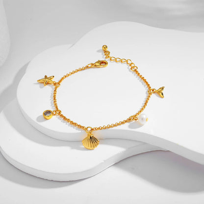 European and American Cross-Border Fashion Personalized Ocean Necklace Summer Bracelet Women'S Exquisite New Gift Jewelry High-End Bracelet
