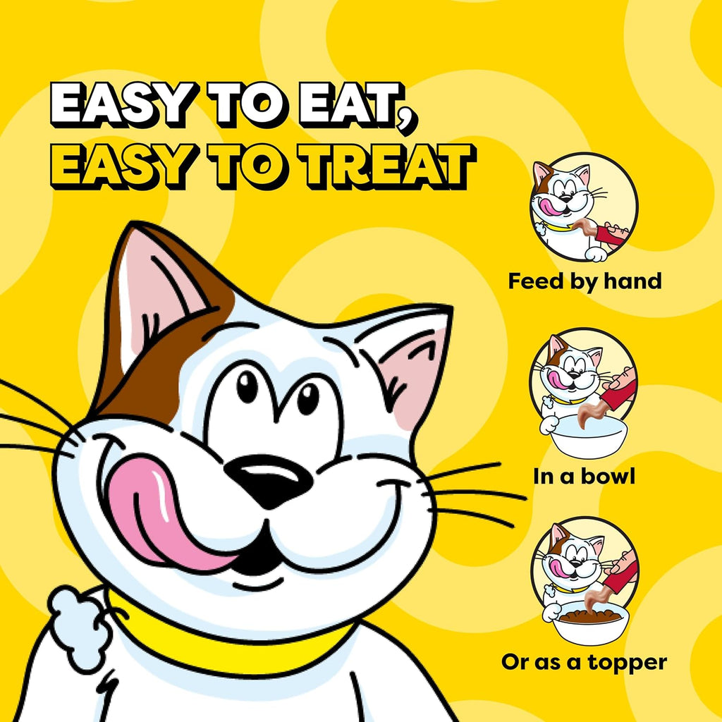 Creamy Puree Lickable Cat Treats, Beef Liver & Cheese, 24 Count