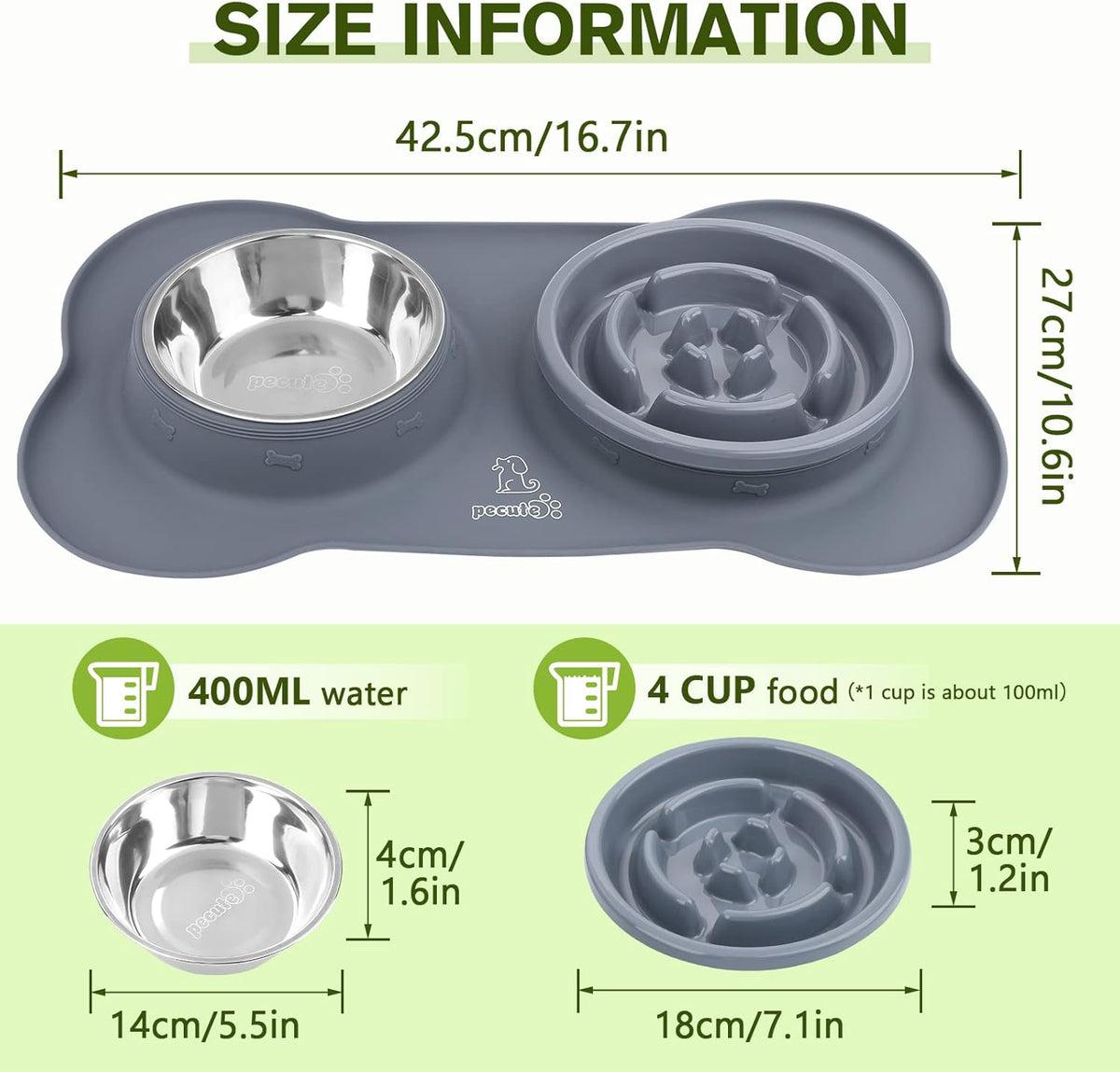Slow Feeder Dog Bowls to Slow down Eating, Dog Slow Feeder Bowl