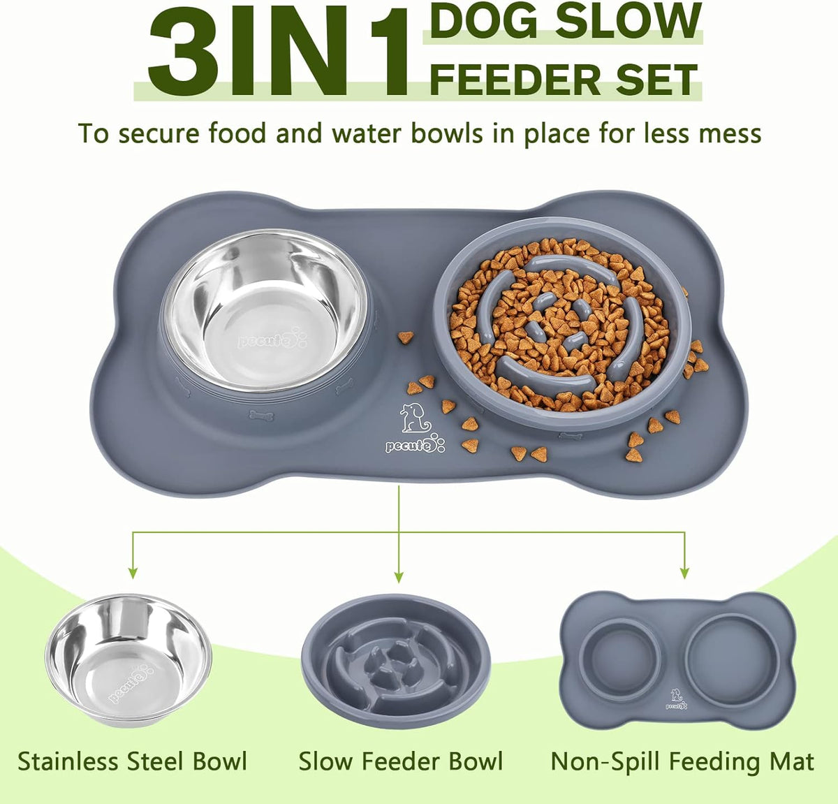 Slow Feeder Dog Bowls to Slow down Eating, Dog Slow Feeder Bowl